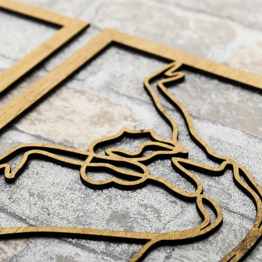 DUBLEZ | 3 részes fa falikép - Balett táncosok