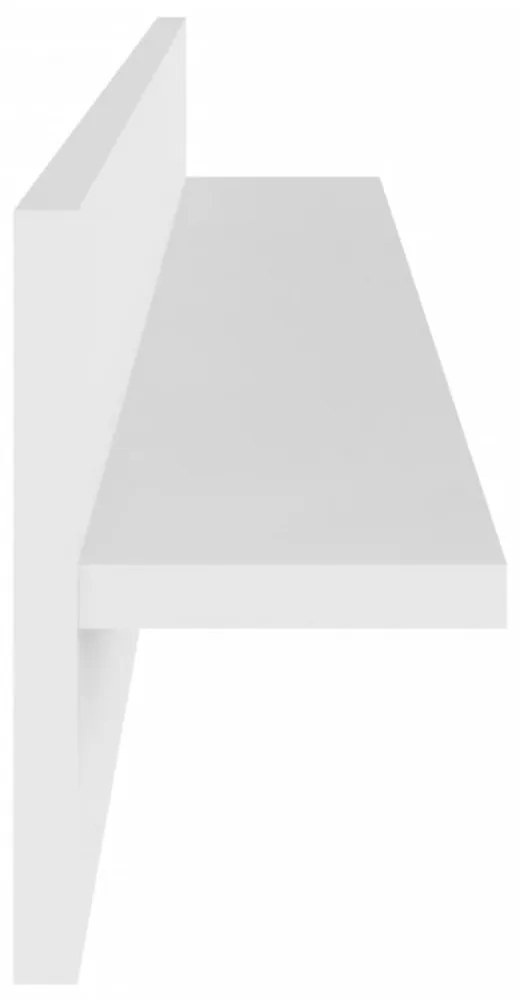 4 db fehér forgácslap fali polc 80 x 11,5 x 18 cm