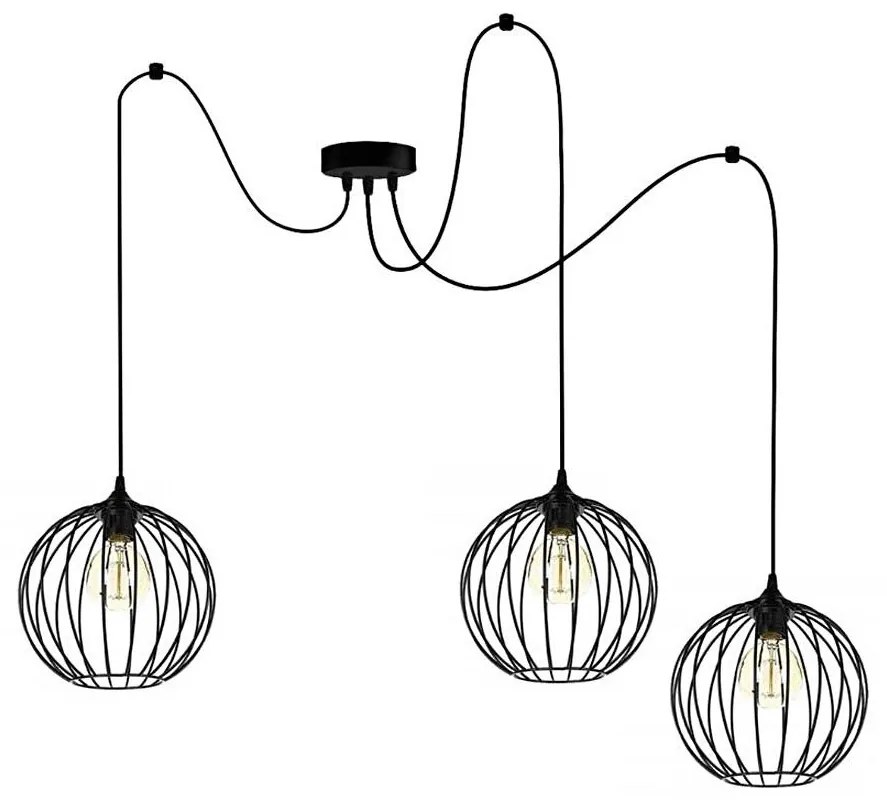 Csillár zsinóron MATT 3xE27/60W/230V pók