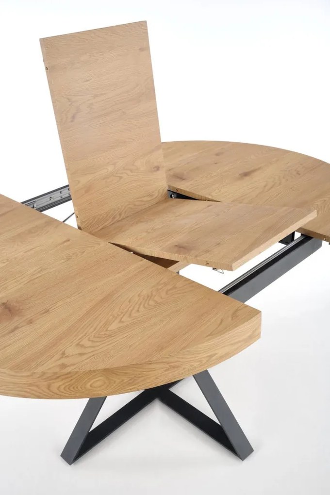 Mercy bővíthető étkezőasztal – arany tölgy / fekete 120 – 160 cm