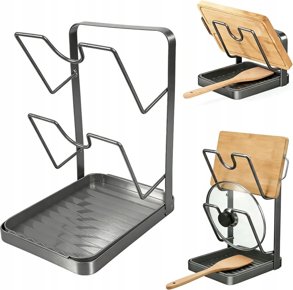 Edényfedő tároló állvány Többfunkciós kanáltartó