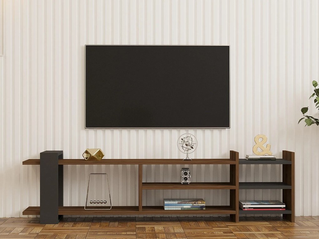 TV asztal/szekrény Zephir (dió + antracit). Akció -20%. 1088868