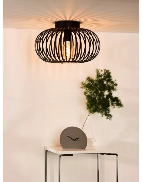 Lucide 78174/40/30 - Mennyezeti lámpa MANUELA 1xE27/60W/230V átm. 39,5 cm fekete