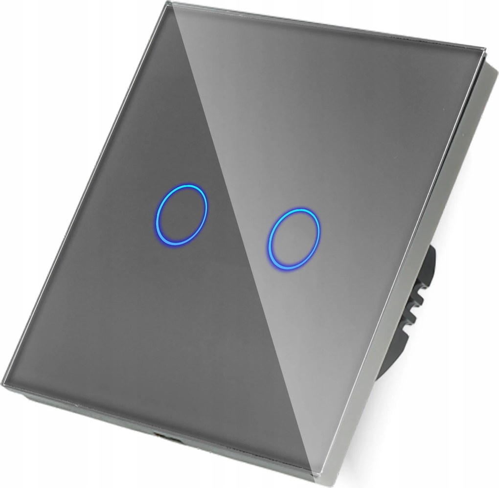 Érintőkapcsoló Fény Dupla Szürke Üveg DC Smart Home Nélkül N