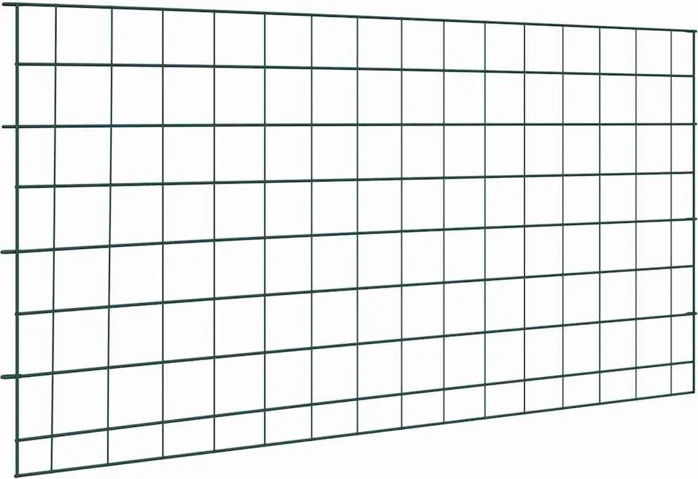 vidaXL Tó Kerítés Készlet 5 pcs Zöld 100 x 50 cm Acél