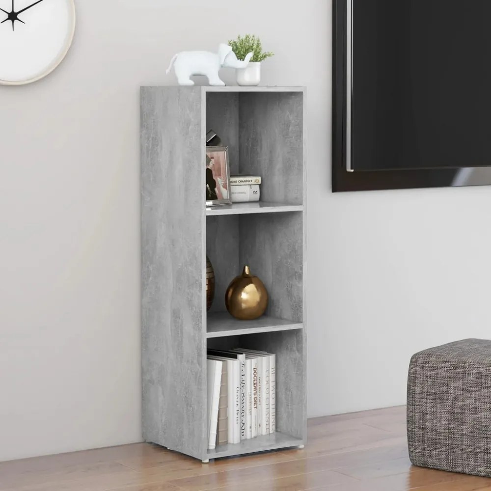 betonszürke szerelt fa TV-szekrény 107 x 35 x 37 cm
