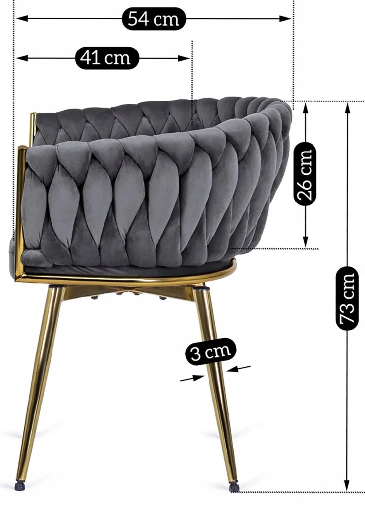 Elegáns Forgó Étkezőszék Szürke Színben. RUBI