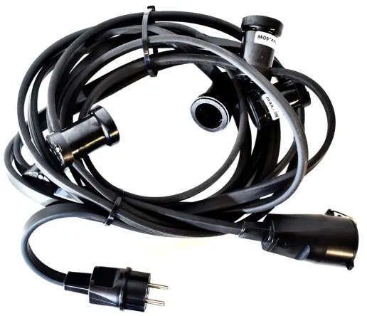 Kültéri dekorációs lánc GIRLANDA 6,5 m 5xE27/15W/230V IP44