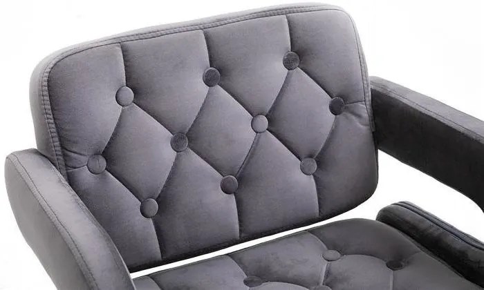 HR8403K Grafit modern velúr szék arany lábbal
