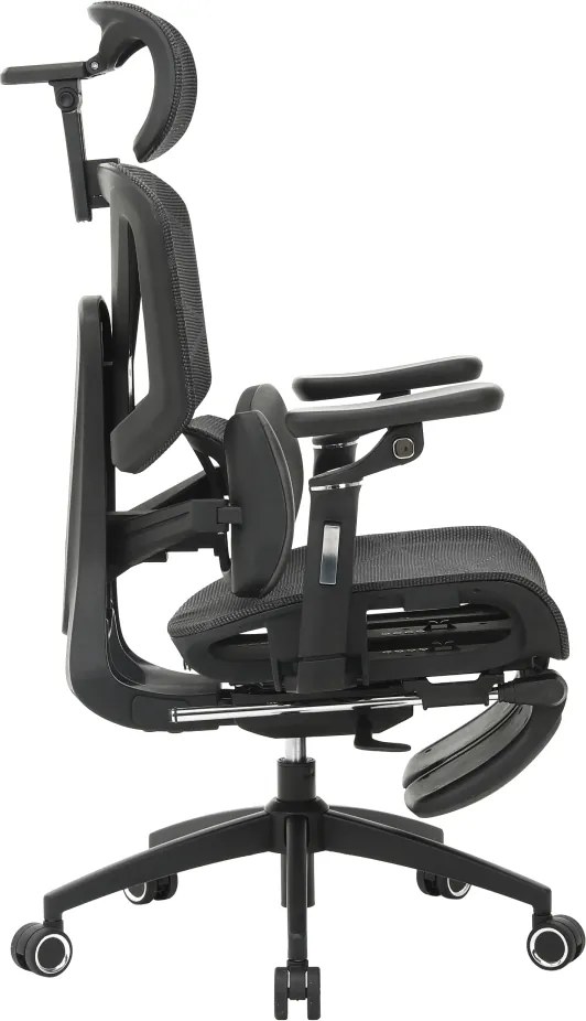 Irodai szék, sötétszürke/fekete, teherbírás 150 kg, VILMER