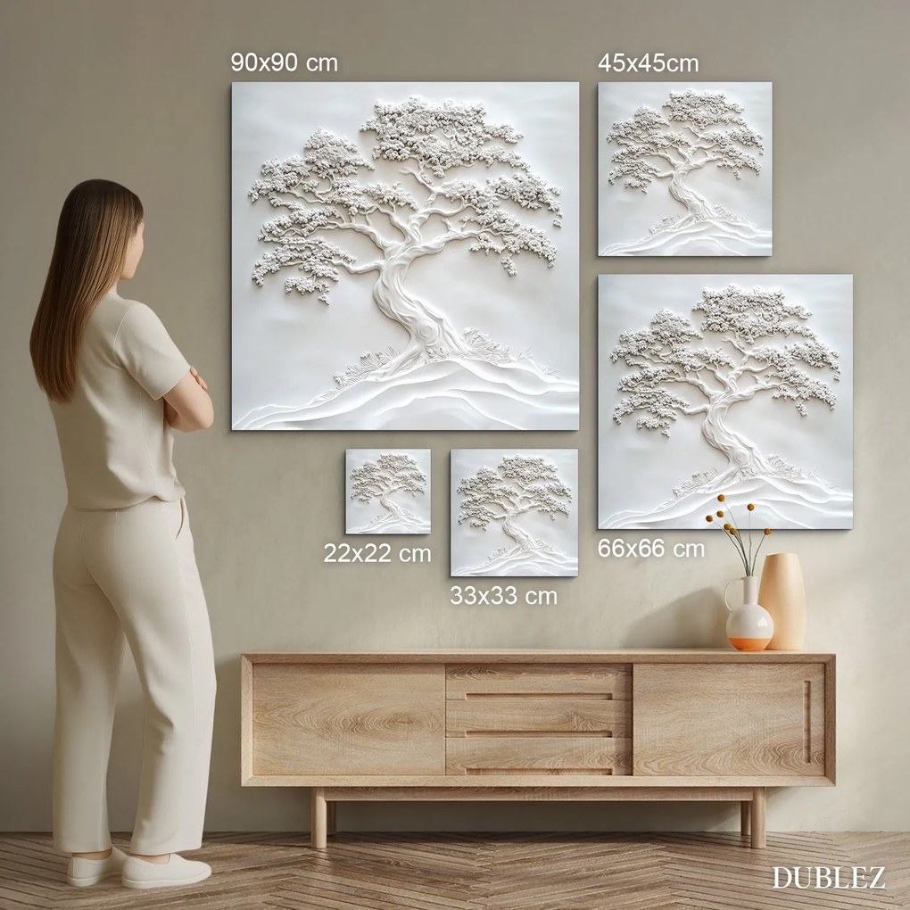 DUBLEZ | Fehér Életfa a falra - Frissesség