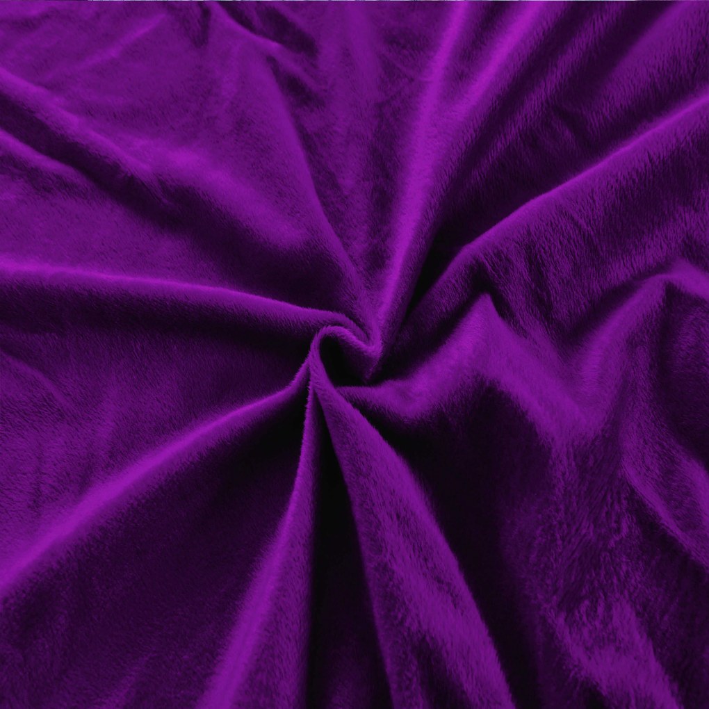 Mikroplüss lepedő SOFT 90x200 cm sötétlila