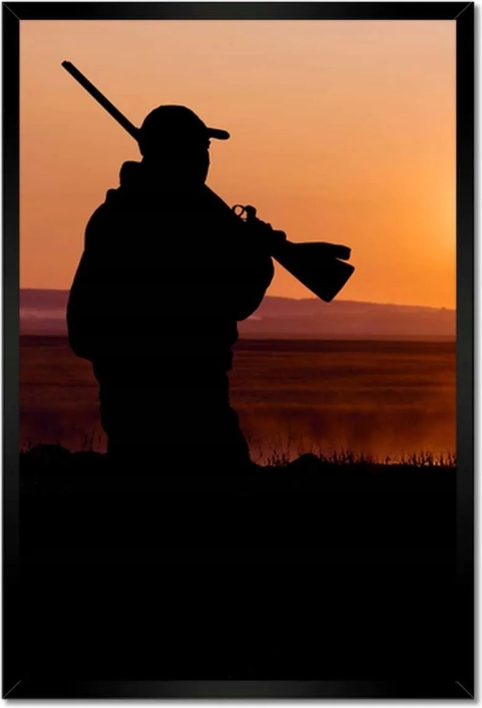 Poszterek keretben 40x60 Vadász a reggeli háttérben
