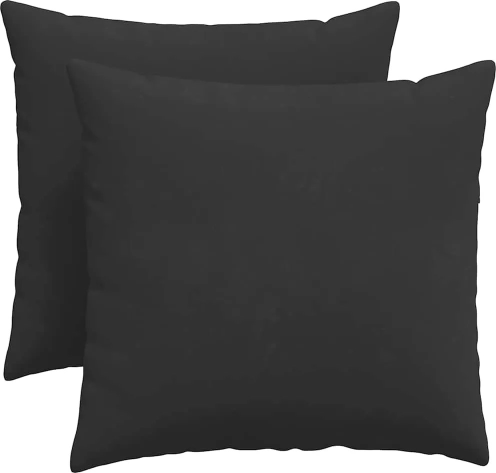 vidaXL Kanapé párnák 2 pcs Fekete 50 x 50 cm szövet