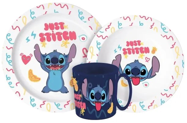 Disney Lilo és Stitch micro étkészlet szett 265ml bögrével (Palms)