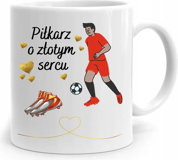 Aranyszívű Labdarúgó Bögre fényképes nyomtatással