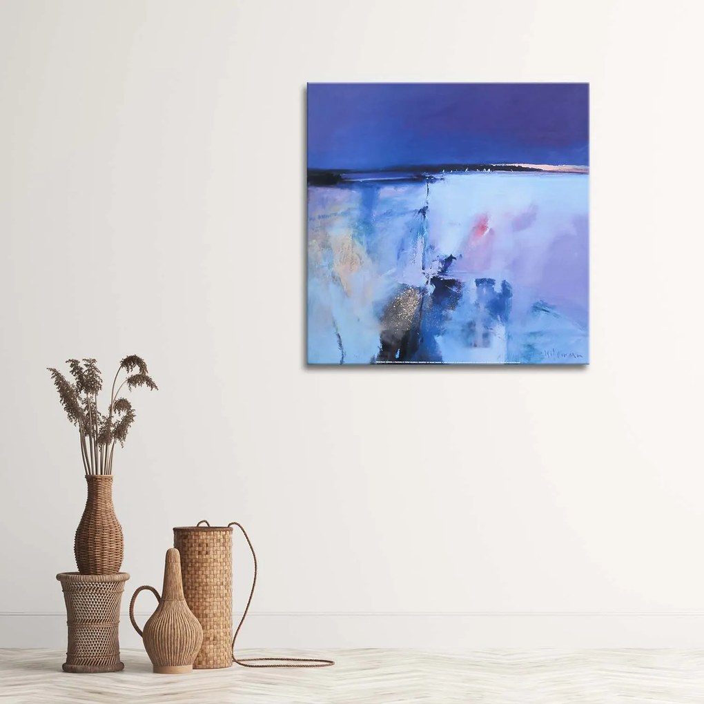 Gario Vászonkép Akvarell kék táj Méret: 50 x 50 cm