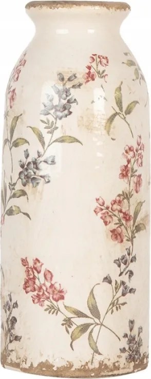 Kerámia váza Tilda virágokkal 8x20 cm