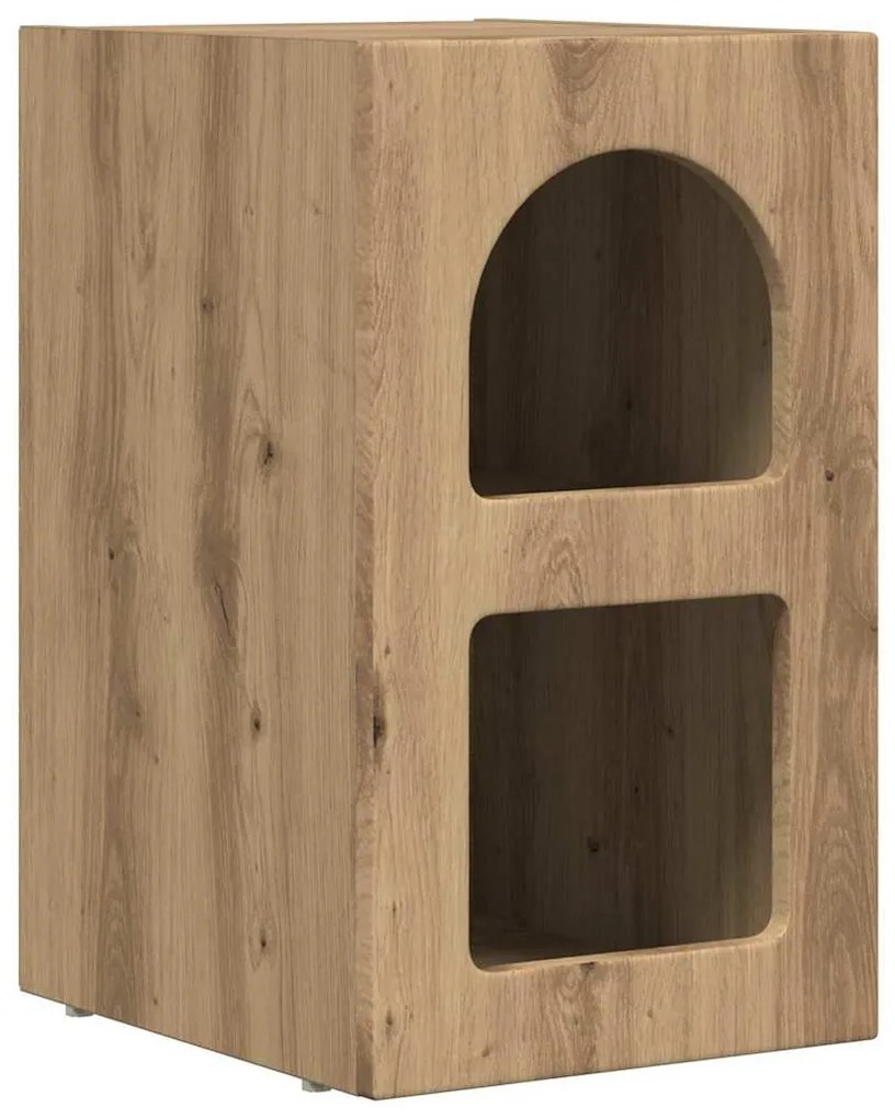 vidaXL Éjjeli asztal Artisan tölgy 29.5 x 35 x 50 cm Faanyag