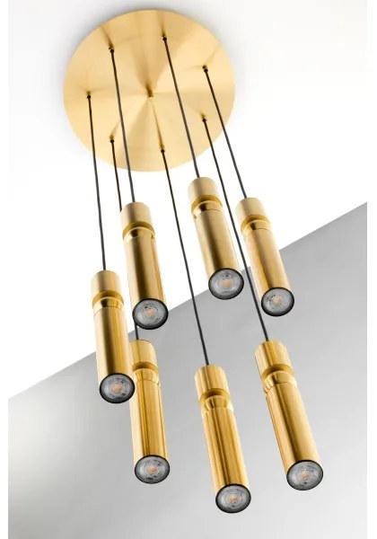 Jupiter 2021 - Csillár zsinóron ALAS 7xGU10/10W/230V arany