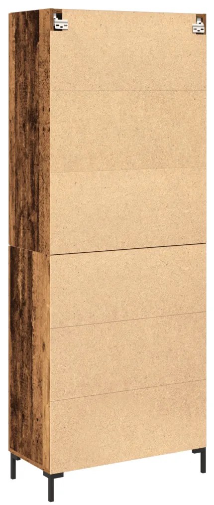 vidaXL Magasfiú 2 pcs Régi fa 69,5 x 34 x 180 cm Faanyag