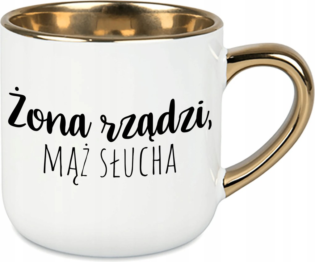 Bögre Nagy Fehér Feleség Uralkodik Férj Hallgató Ajándék Férj Feleség Házasság