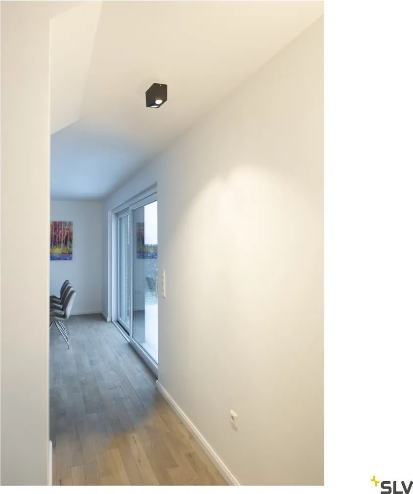 SLV 1002003 TRILEDO Kocka Mennyezeti Lámpa Fekete LED IP20