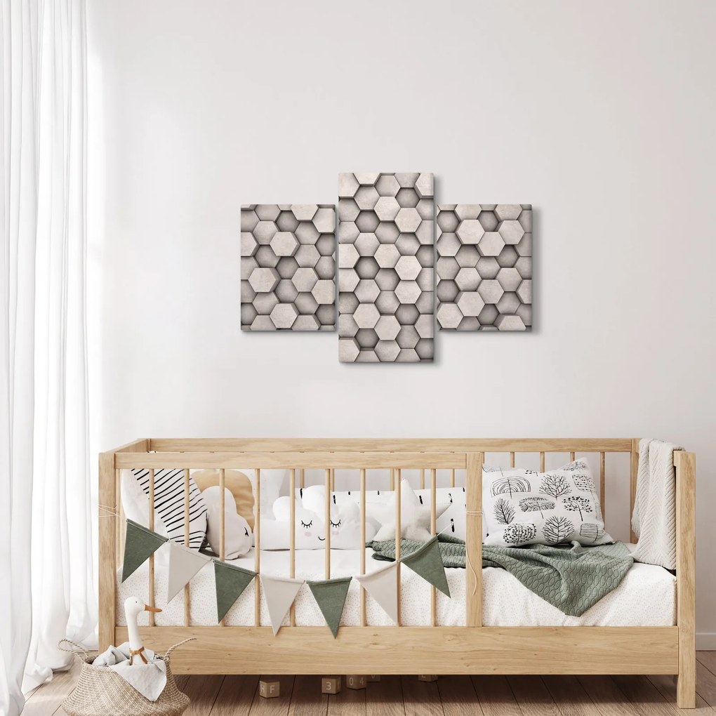 Kép - Hatszögek beton kivitelben (90x60 cm)