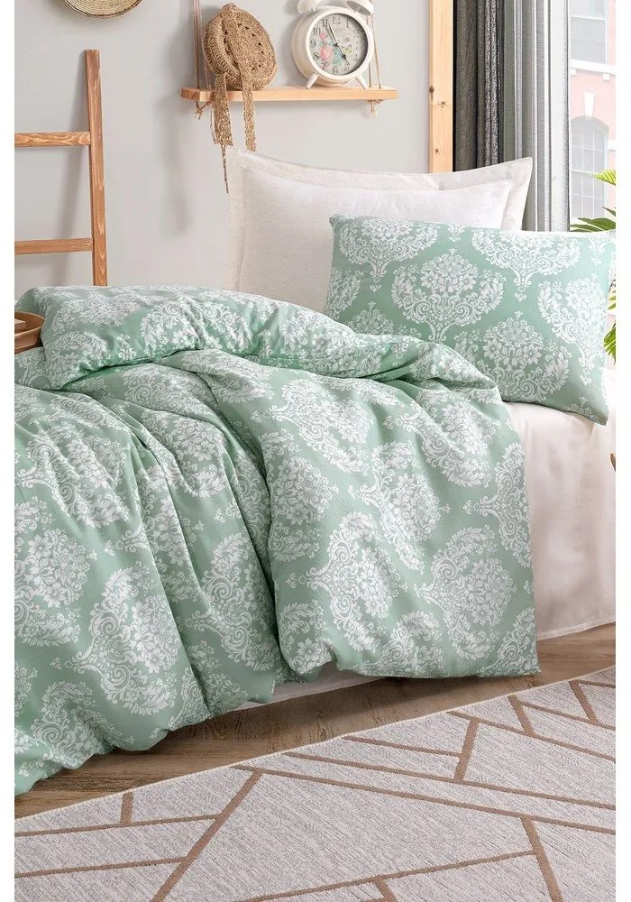 Zöld egyszemélyes ágyneműhuzat 140x200 cm Post – Mijolnir