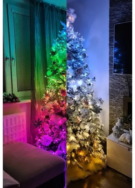 Kombinált Twinkly LED díszvilágítás fenyőfára 32m RGB-AWW 400LED