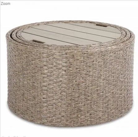 Casaria® Kerti rattan nyugágy LAZY - krém 185 cm