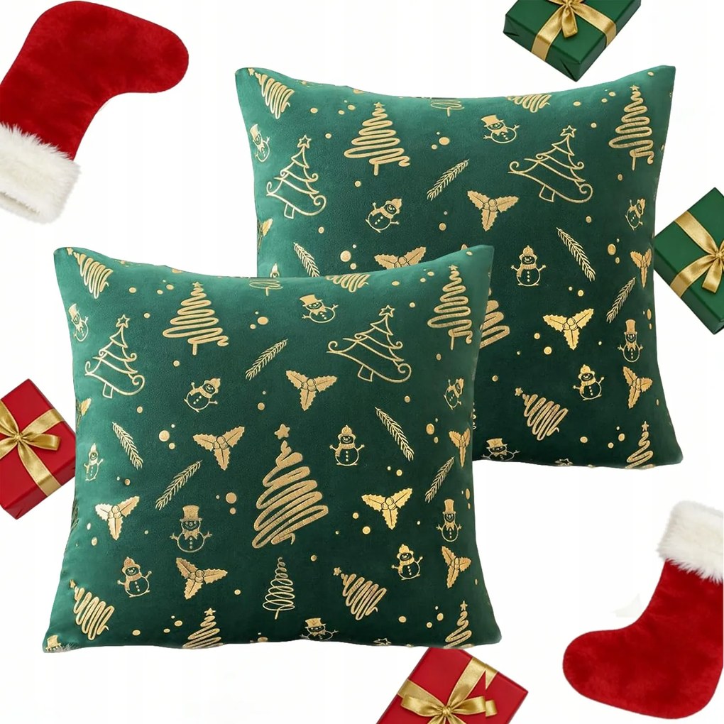 2x Karácsonyi Párnahuzatok Karácsonyi párnahuzat 2db