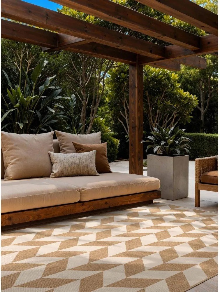 Krémszínű-natúr színű kültéri-beltéri szőnyeg 160x230 cm Haringey Terrick – Ted Baker