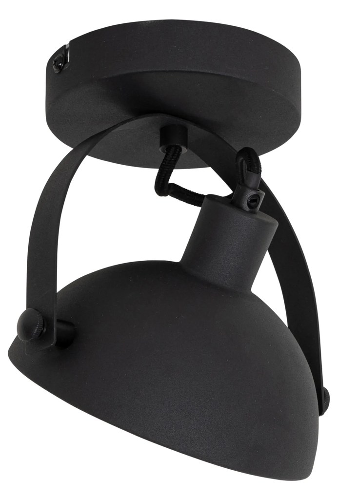 Ipari mennyezeti lámpa fekete arannyal 15 cm állítható - Magnax