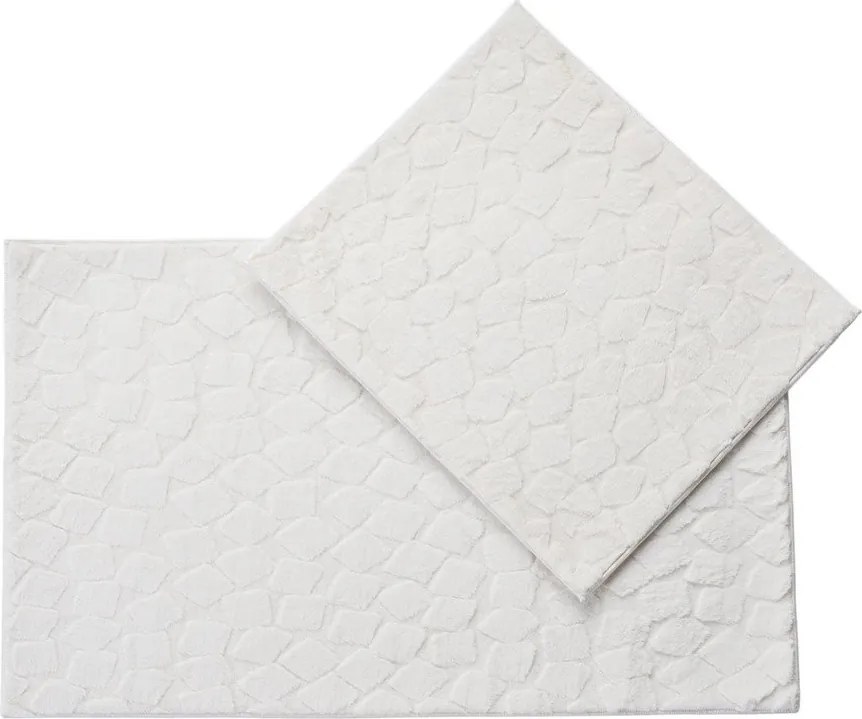 Krémszínű fürdőszobai kilépő szett 2 db-os 60x100 cm Rabbit – Foutastic