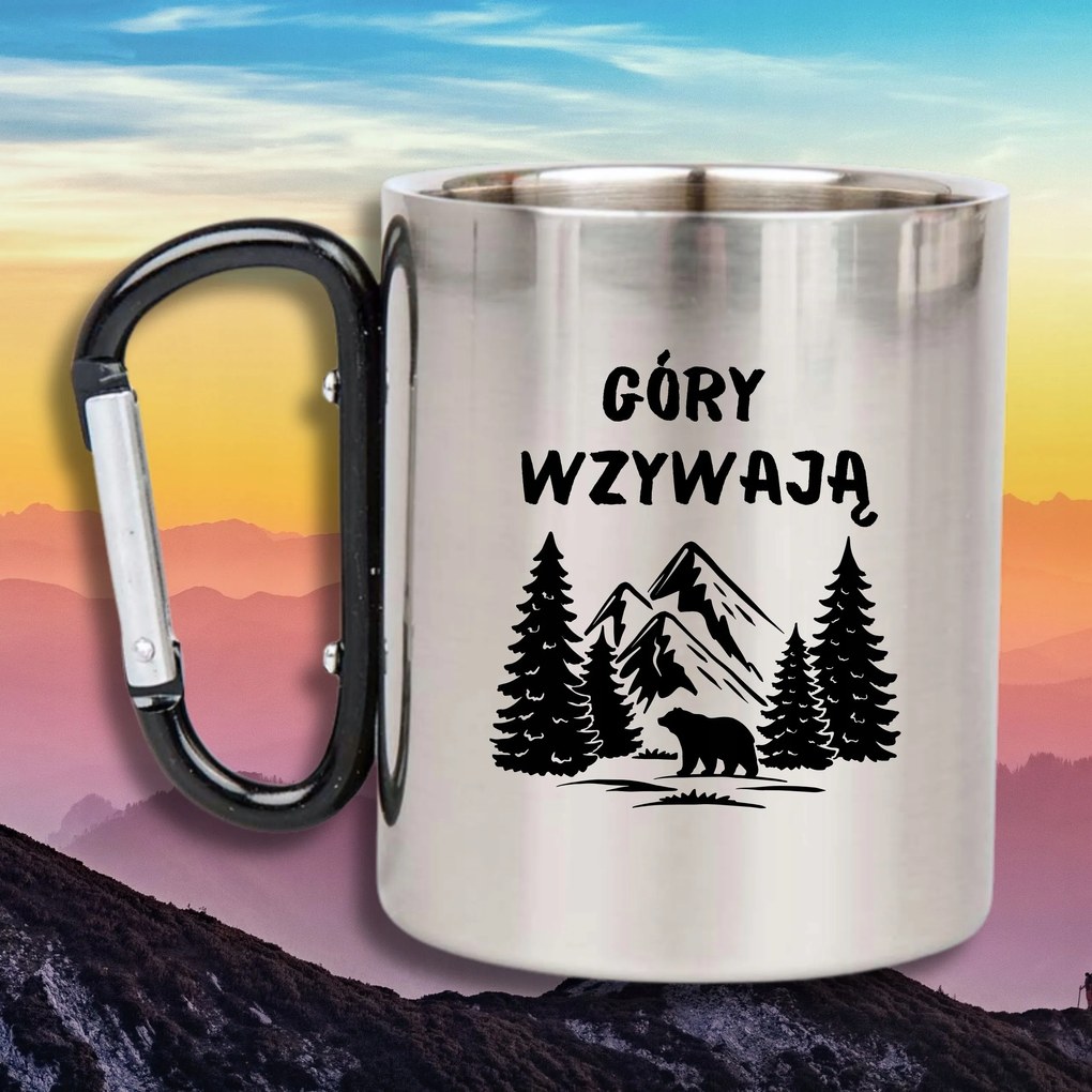 Bögre Acél Fül Karabiner Vicces Ajándék Hegy Hív