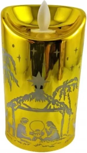 Led gyertya láng karácsonyi lámpa arany karácsony betlehem gyertya