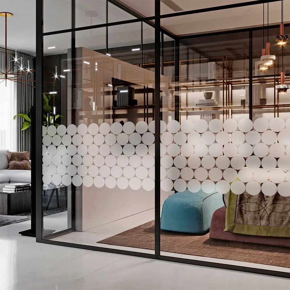 Matrica szett ablakra 50 db-os 10x10 cm Clackout Circle – Ambiance