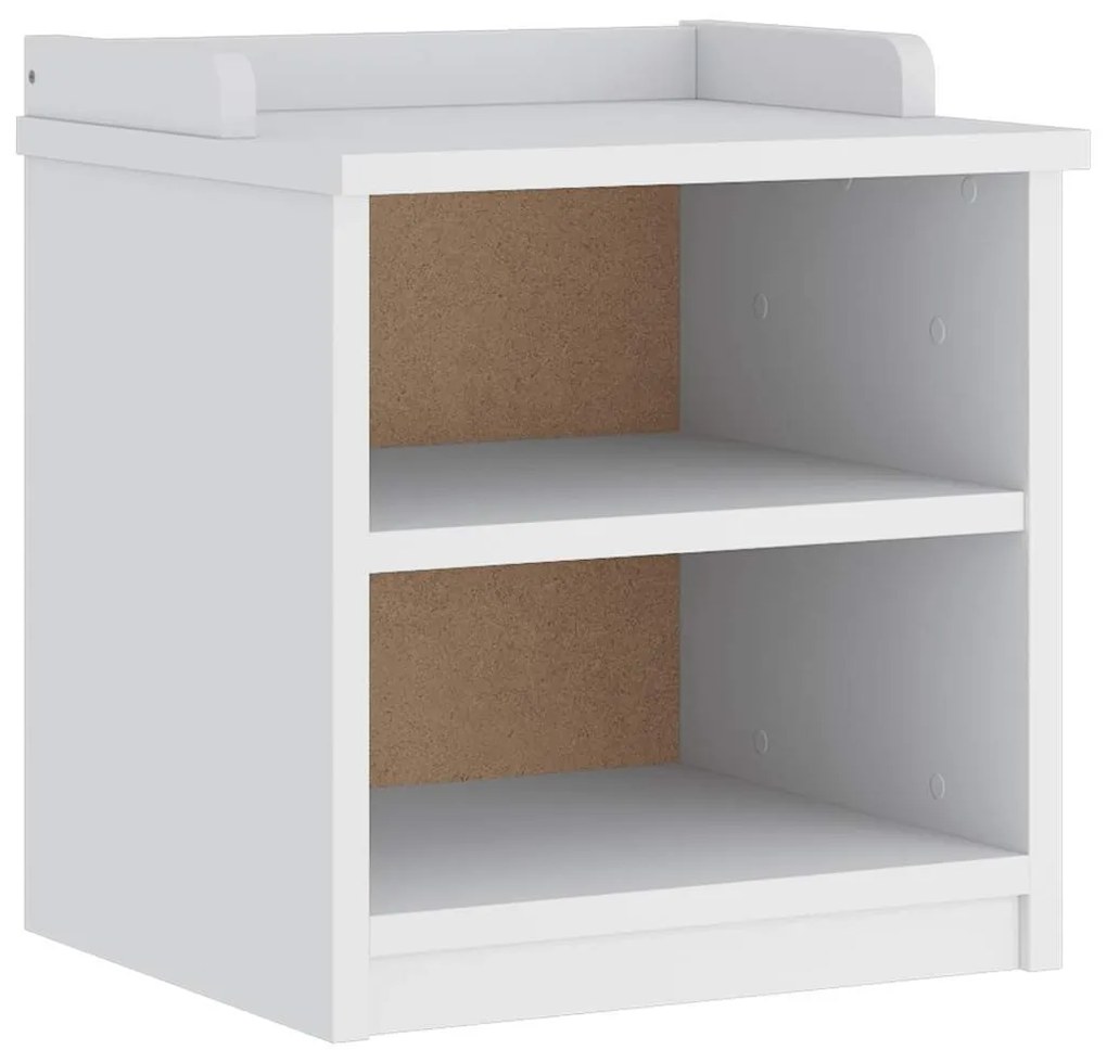 SANDNES fehér tömör fenyőfa előszobapad 45x40x50 cm