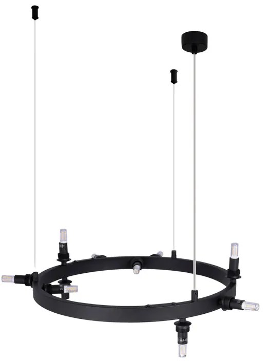 AZZARDO 5869 BUBBLES ROUND Modern Led Függesztett Lámpa Fekete G9 IP20