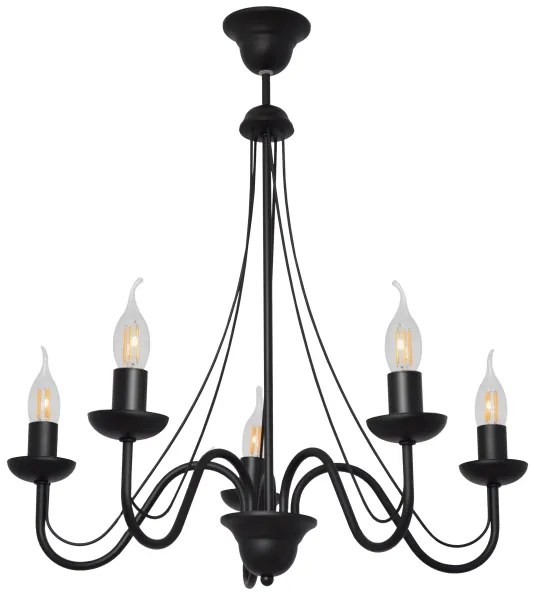 Csillár zsinóron MALBO II 5xE14/10W/230V