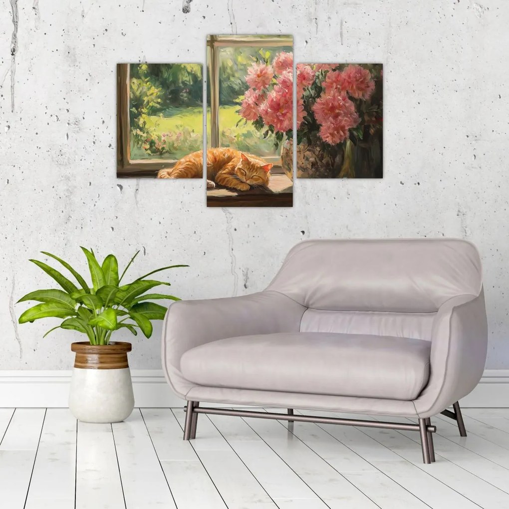Kép - Macska az ablakban (90x60 cm)