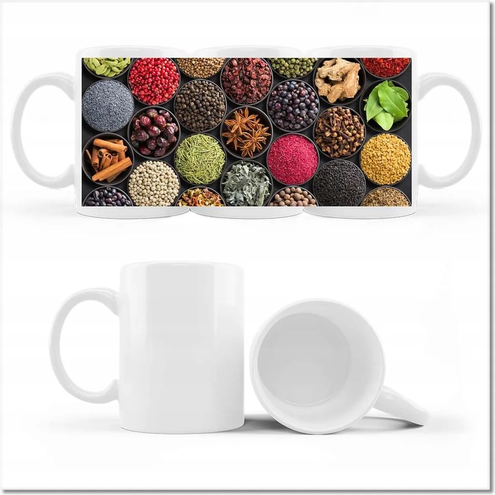 Fényképes bögre Fűszertartó tálak gyógynövények