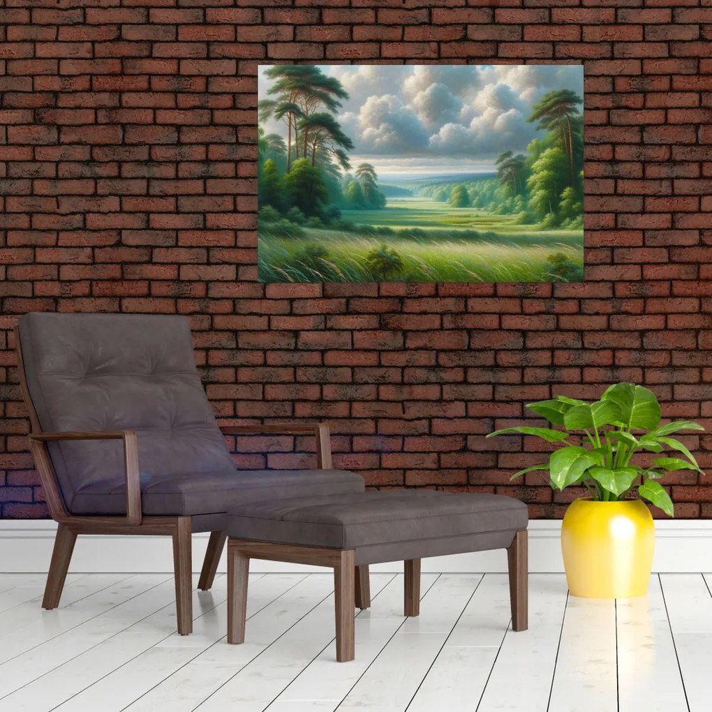 Kép - Zöld táj (90x60 cm)