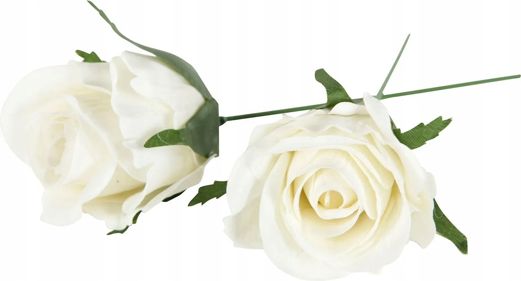 2 db Műrózsa nádhoz Fehér átm. 7cm