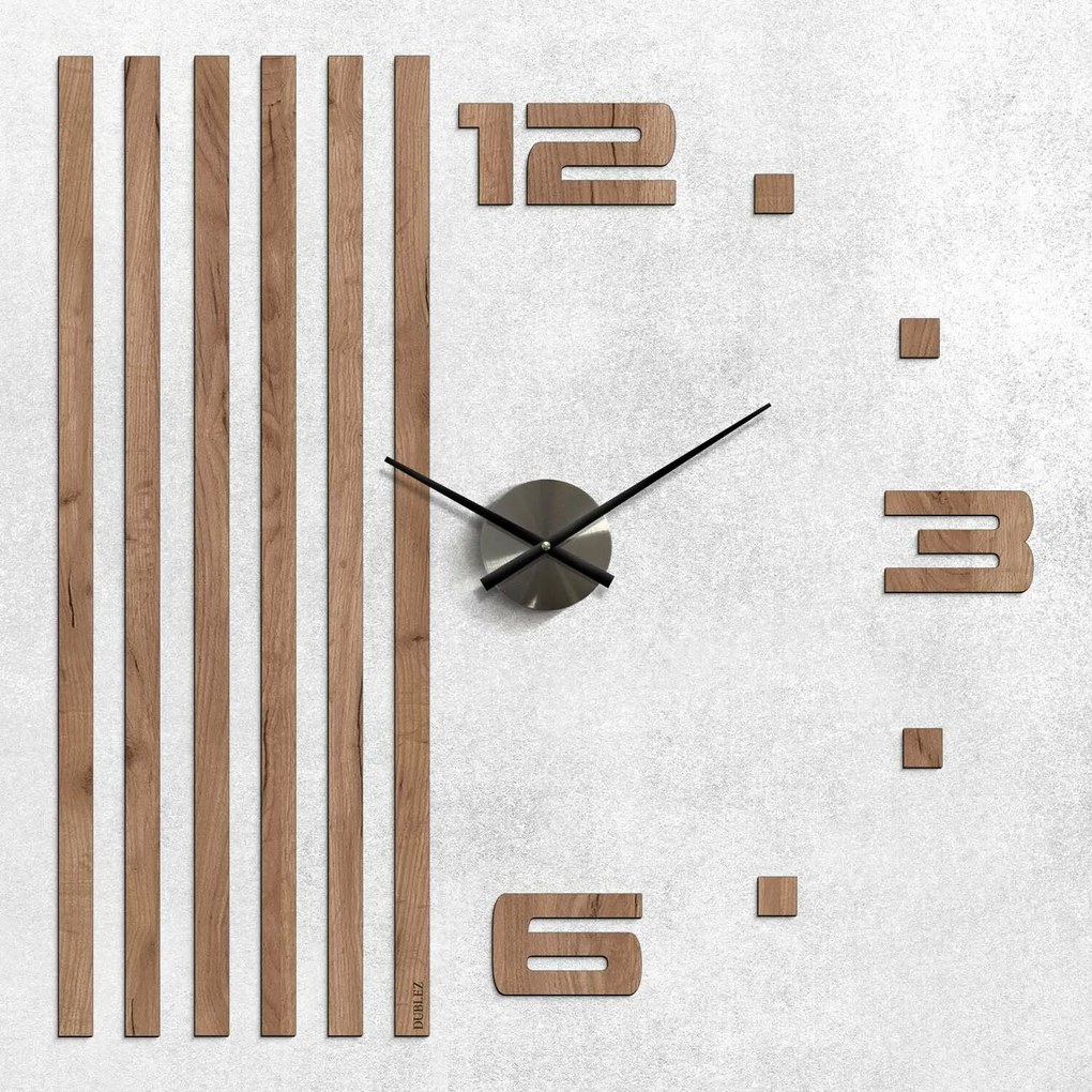DUBLEZ | Fa lamellás falióra fából - ONE