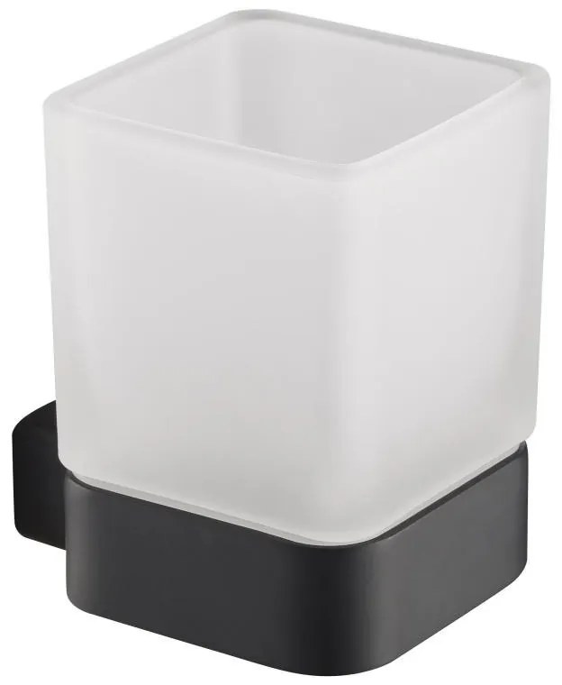AREZZO design MONO üveg pohár tartó, fekete