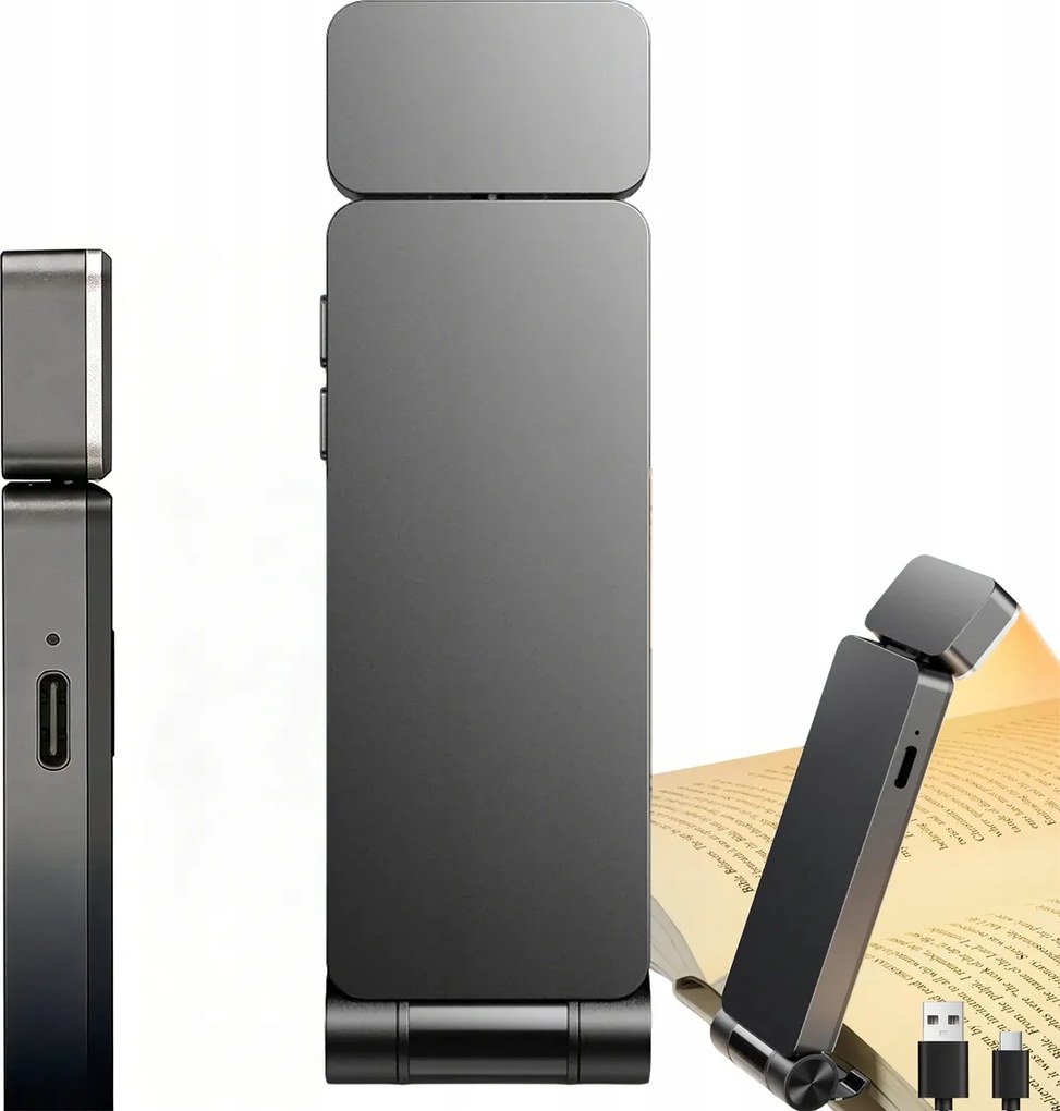 Led-es Könyvolvasó Lámpa Éjszakai Asztali Vezeték Nélküli Usb Klipsz