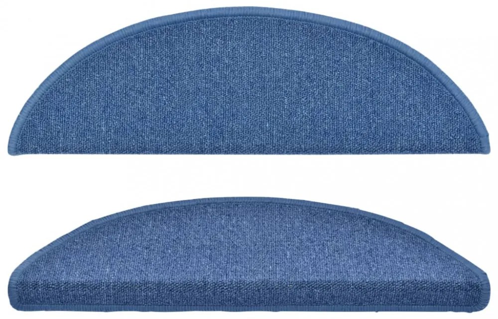 15 db kék félkör alakú lépcsőszőnyeg 56 x 17 x 3 cm