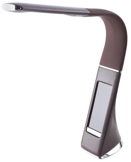 LED Szabályozható asztali lámpa kijelzővel GALA LED/6W/230V barna